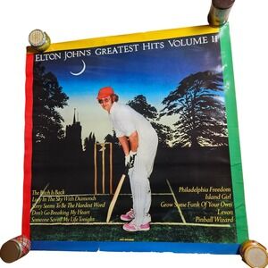 Elton John Greatest Hits Volume II Vintage 1977 Promo Album Poster 42x42 MCA
